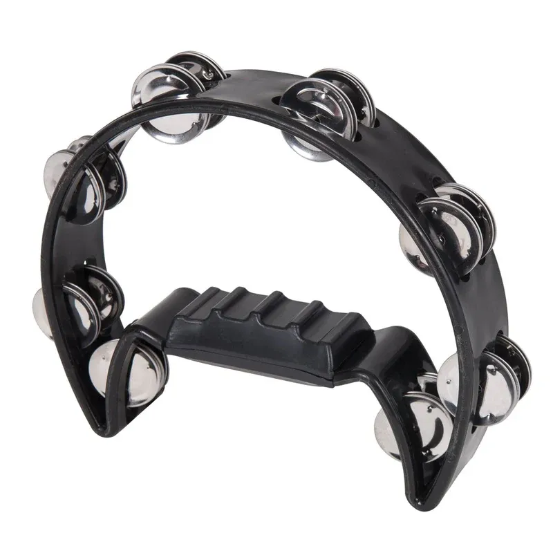 PP Half Moon Tambourine (Black)